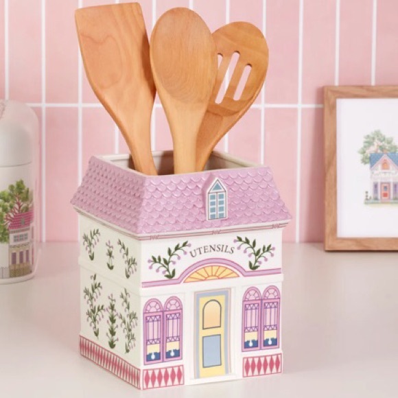 Lenox Other - Lenox Spice Village Utensil Holder with Wooden Utensils New In Box NWT